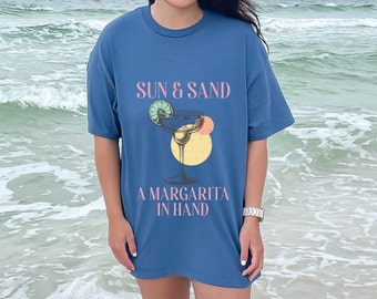 Margarita shirt, drinking shirt, tequila shirt, Comfort Colors, Salty Shirt, Trendy Beach Shirt, Beach Shirt, Beach T-Shirt, Vacation Shirt