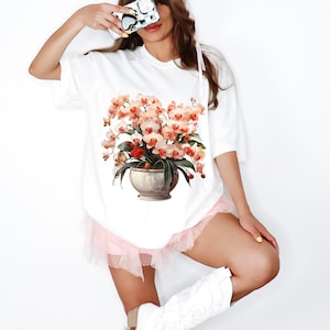 Orchid Whisperer Shirt, Orchid Lover T-Shirt, Gift for Orchid lovers, Orchid Shirt for women, Floral Gardening T-shirt, Boho Tee