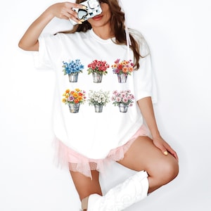 Boho Wildflowers Cottagecore Shirt | Gift For Her | Comfort Colors® Shirt | Whimsigoth | Plant Shirts | Floral Shirt | Gift For Women
