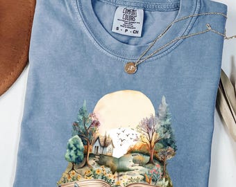Comfort Colors® Bookedシャツ、読書好きシャツ、読書家シャツ、本好きシャツ、読書シャツ、女性用シャツ