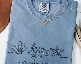 Comfort Colors® SeaShell Shirt, Beach T-Shirt, Summer Woman Shirt, Aesthetic Shirt, Ocean Lover Gift, SeaShell T-Shirt