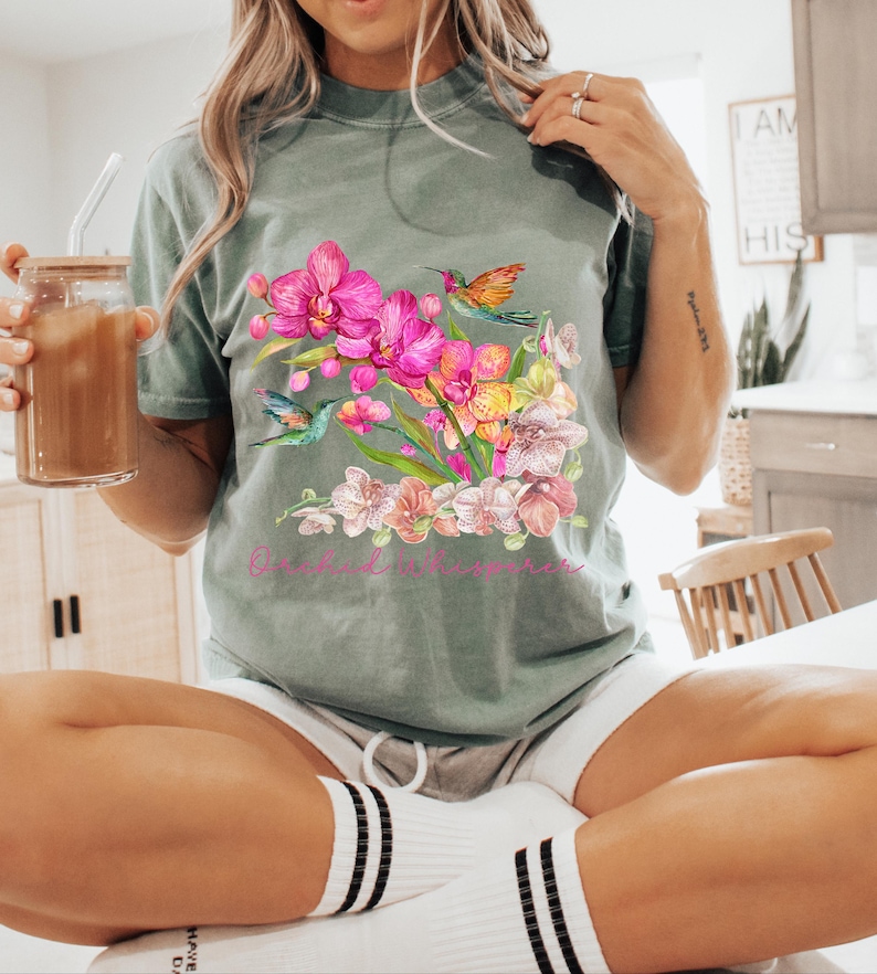 Hi Lo Flower Shirt in Orchid main image 1