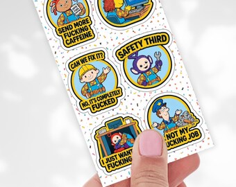 Funny Office Sticker Sheet, Adult Work Humor Vinyl Stickers, Secret Santa Gift for Coworker, Sarcastic Job Decals, Laptop & Notepad Decals