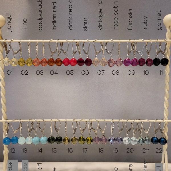 Stilvolle Kugel-Ohrringe Silber | Swarovski Handmade | Farben Strahlende Vielfalt Regenbogen Frühlingsgeschenk Swarovski Ohrringe Für Sie