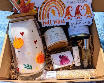 Buy Thanksgiving Gift Box: Soy Candle, Sugar Scrub Personalized