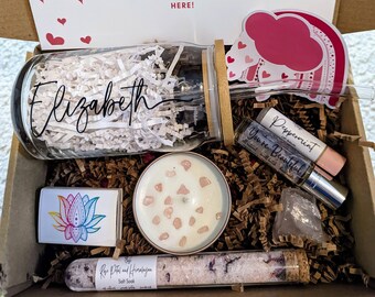 Valentine Day Gift, Personalized Valentine's Gift Box, Best Friend Gift, Spa Gift Box, Thank You Gift, Organize Gift Box, Self Care Items