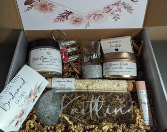 Personalized Bridesmaid Proposal Gift Box: Spa Set & Keepsakes
