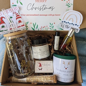 Christmas Gift Box Set, Friendship Gift, Thank You Gifts, Thinking of you, Happy Holiday Personalized Items, Gifts for Her, Spa Box SelfCare