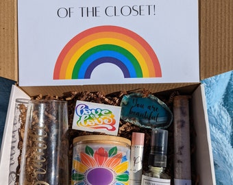 Congratulations You're Gay Gift Set, Coming Out Gift Box, Pride Gifts, LGBTQ Spa Box, Rainbow Gift Set for Him or Her, Gay Relaxation Kit,