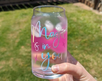 Holographic Beer Can Glass: Cold Color Changing Vinyl, Magic Design