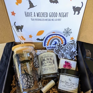 Halloween Gift Box, Boo Box Gifts Set, Spooky Custom Gifts, Gifts for Her, Personalized Gifts, October Gift, Spa Gift Set, Coffee Lovers image 2
