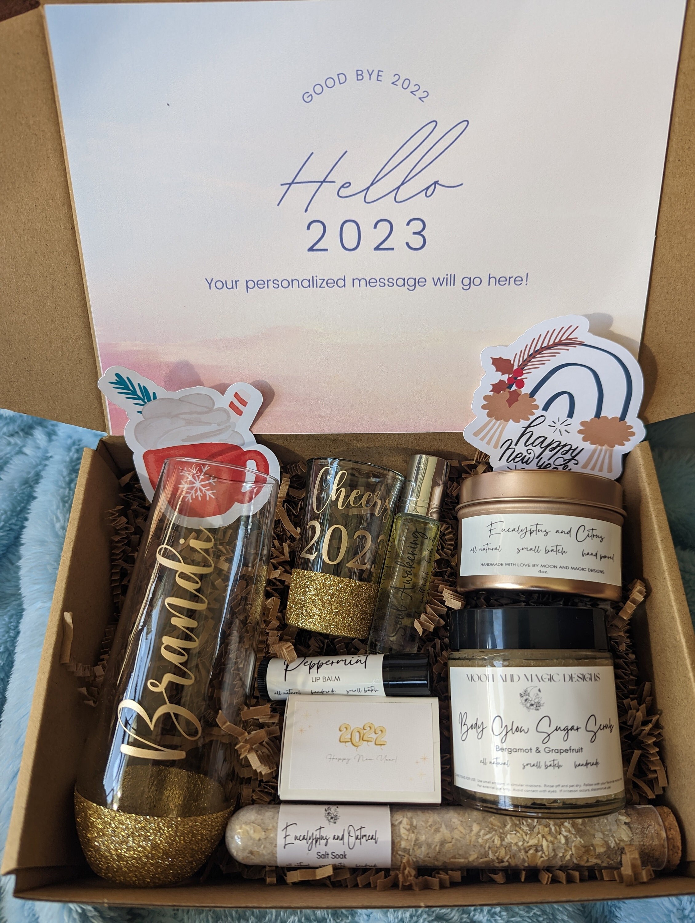 New Year Gift Box, Happy New Year Presents, New Years Eve Spa Box