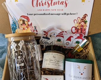 Christmas Dog Gift Box Set: Spa Box, Personalized Gifts