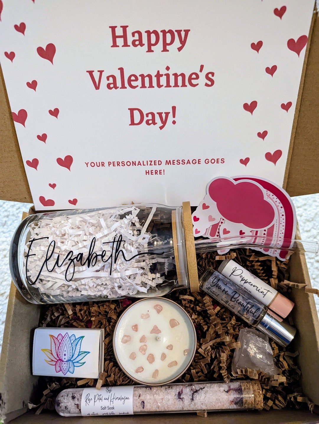 Valentine Day Gift, Personalized Valentine's Gift Box, Best Friend Gift