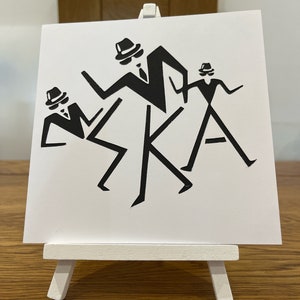 Eine SKA Geburtstagskarte, Mod, zweifarbig, skanking, Musikfan, Wahnsinn, Besonderes, schlechte Manieren, 2 Tone, Oi.