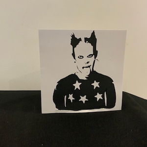Keith Flint - Icône prodige, punk rebelle - Célébrez l'héritage de Firestarter Art noir et blanc saisissant, parfait pour les anniversaires de la fête des pères