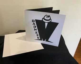 Madness Dadness Fathers Day, Get your Ska Dad this fantastic Dadness Father’s Day Card, Ska  Mod,  Two Tone. Handmade  papercut  keepsake.