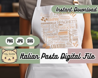 Italian Kitchen Digital File, Pasta svg, kitchen decor, Noodle svg, Pasta Bundle Clipart, Italian Cooking, Potholder SVG, Cricut, Cut file.