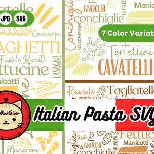 Italian Pasta PNG: Kitchen Decor Clipart, Italian Food, Downloadable Files