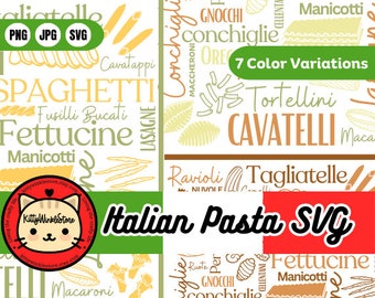 Italian Kitchen Digital File, Pasta svg, kitchen decor, Noodle svg, Pasta Bundle Clipart, Italian Cooking, Potholder SVG, Cricut, Cut file.