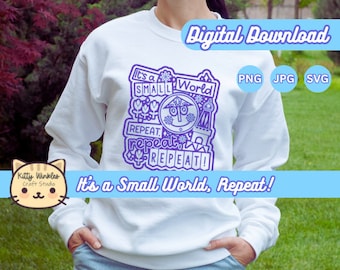 It's A Small World Clockface SVG: Theme Park Cut File (Digital Download)