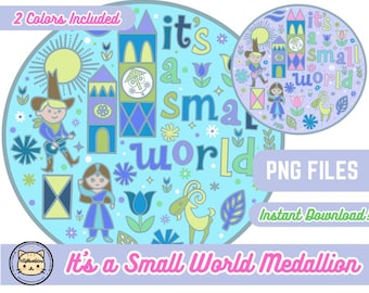 It's A Small World Print: Children of the World Design, PNG Digital Download