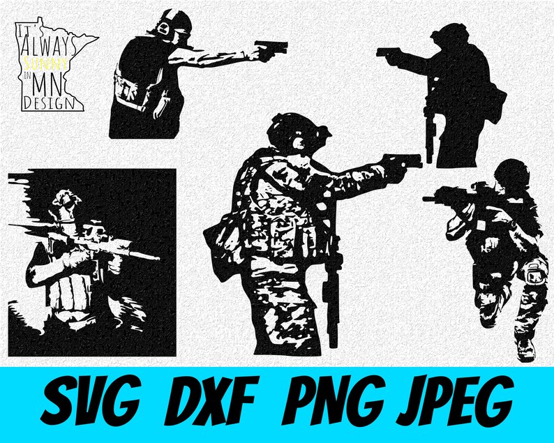 Shooter SVG 5-pack - Etsy