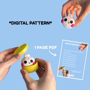 Crochet squishy dumpling pattern - Beginner-Friendly, Quick DIY PDF