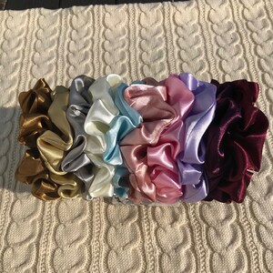 Scrunchies, Large Satin Scrunchies, Hair tie, Soft Hair Scrunchies, Gift Scrunchies, Set of 3