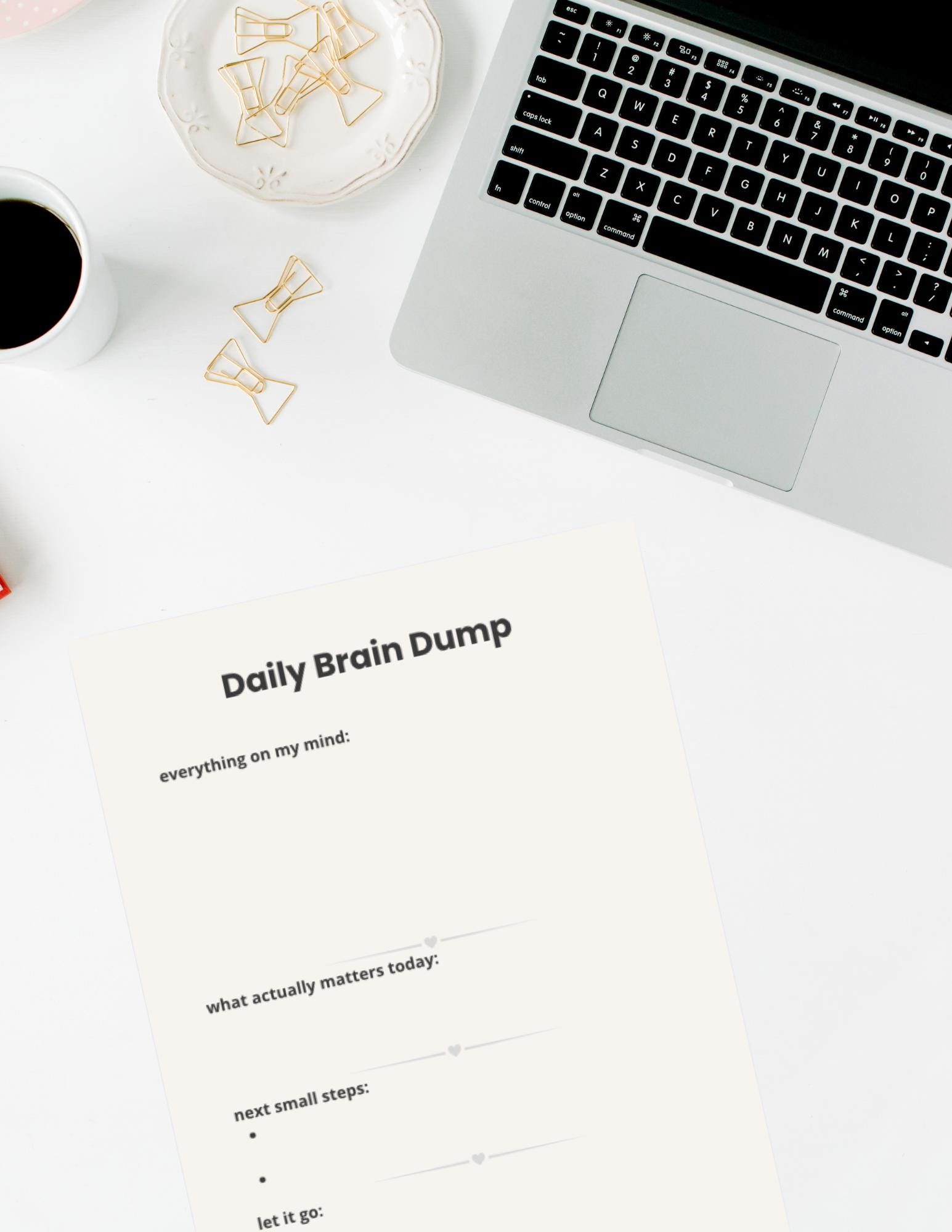 Daily Brain Dump Printable | ADHD Planner Page | Mental Clarity ...