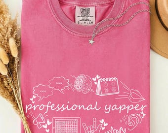 Professioneel Yapper-shirt | Kleding voor logopedisten (SLP), Comfort Colors-shirt