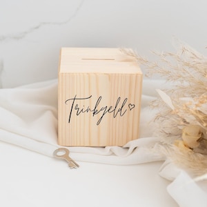 Money box tip, money box wood, tips, money box hairdresser, money box employee, money box personalized, tip box