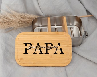Brotdose Papa, Brotdose Mama. Brotdose personalisiert, Vatertagsgeschenk, Lunchbox personalisiert, Muttertagsgeschenk