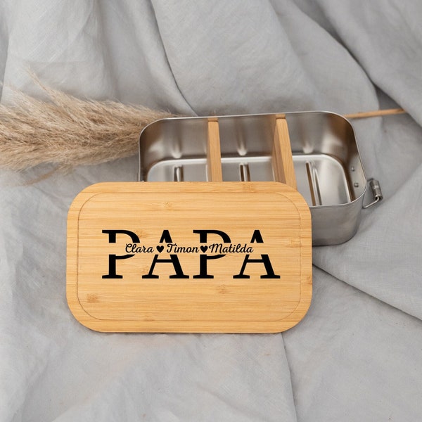 Brotdose Papa, Brotdose Mama. Brotdose personalisiert, Vatertagsgeschenk, Lunchbox personalisiert, Muttertagsgeschenk