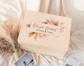 Caja de recuerdos de boda, regalo de boda personalizado, caja de recuerdos de boda, regalo de boda