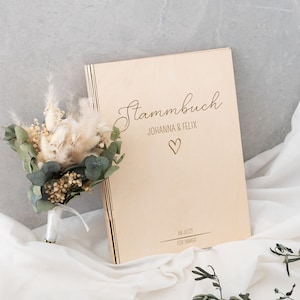 Stammbuch, Stammbuch der Familie, Stammbuch A4, Hochzeitsgeschenk, Geschenk Hochzeit, Stammbuch Holz, Gastgeschenk Hochzeit