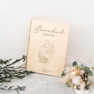 Stammbuch der Familie, Stammbuch A4, Hochzeitsgeschenk, Geschenk Hochzeit, Stammbuch Holz, Gastgeschenk Hochzeit