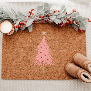Doormat Christmas, Christmas decoration, Christmas door decoration, doormat Christmas tree, door decoration Christmas