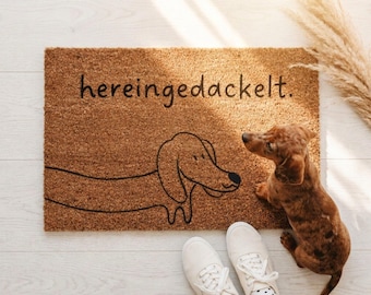 Dachshund doormat, Dachshund doormat, Funny doormat, Dog doormat, Humorous doormat, Housewarming gift dog, Gift for new home