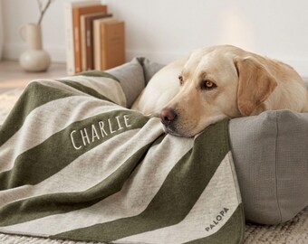 Coperta personalizzata per cani, coperta per cani con nome, accessori per cani, coperta per cani per auto, coperta per cani per cuccia, coperta in cotone per cani