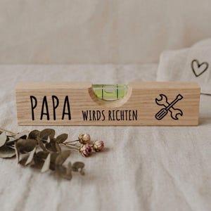 Father's Day gift, spirit level for Dad, Dad's tool, Dad will fix it, spirit level for Father, Dad gift image 1