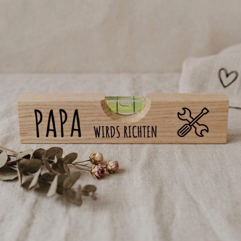 Father's Day gift, spirit level for Dad, Dad's tool, Dad will fix it, spirit level for Father, Dad gift image 1