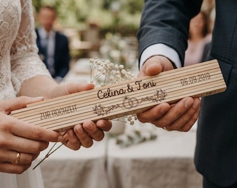 righello pieghevole per matrimonio, righello pieghevole regalo di nozze, matrimonio in legno, righello pieghevole personalizzato, regalo di nozze in legno