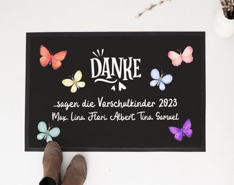 Kindergarten Abschiedsgeschenk, Kita Fußmatte, Fußmatte personalisiert Kindergarten, Vorschüler, Abschiedsfußmatte