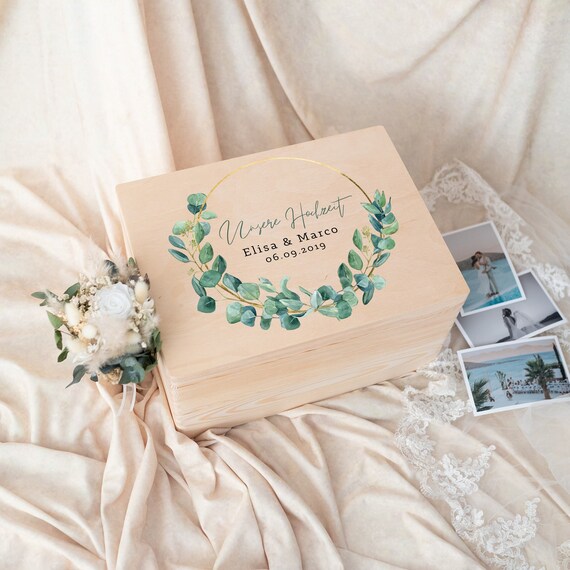 Erinnerungskiste zur Hochzeit, Hochzeitsgeschenk, Hochzeit Erinnerungsbox, Geschenk zur Hochzeit, Hochzeit personalisiert