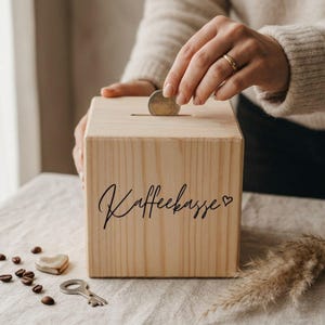 Koffiepotje, fooienpot, spaarpot voor koffie, fooienpot, spaarpot voor koffie, eerlijkheidspotje, spaarpot voor de winkel