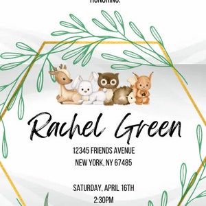 Modern Woodland Creature Invite