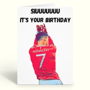 Cristiano Ronaldo Birthday Card | Siuuu | CR7 | Manchester United | Ronaldo Footballer Greeting Card