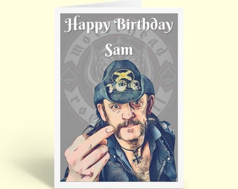 Lemmy Motörhead Birthday Card | Personalised Motörhead Card | Lemmy Birthday Card | Motörhead Birthday Card