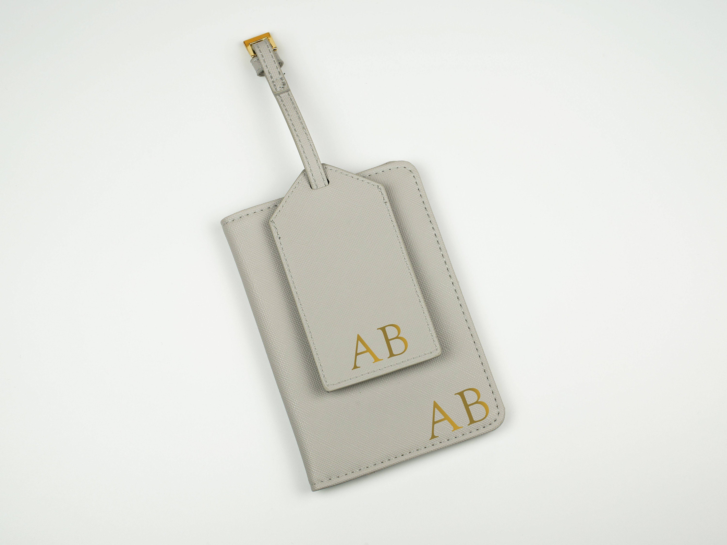 Personalised Initials Passport Holder Set Personalised Luggage Tag